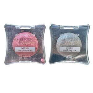 Kleancolor Wet/Dry Baked Eyeshadow Set Of 2 Toffee Burgundy Glimmer